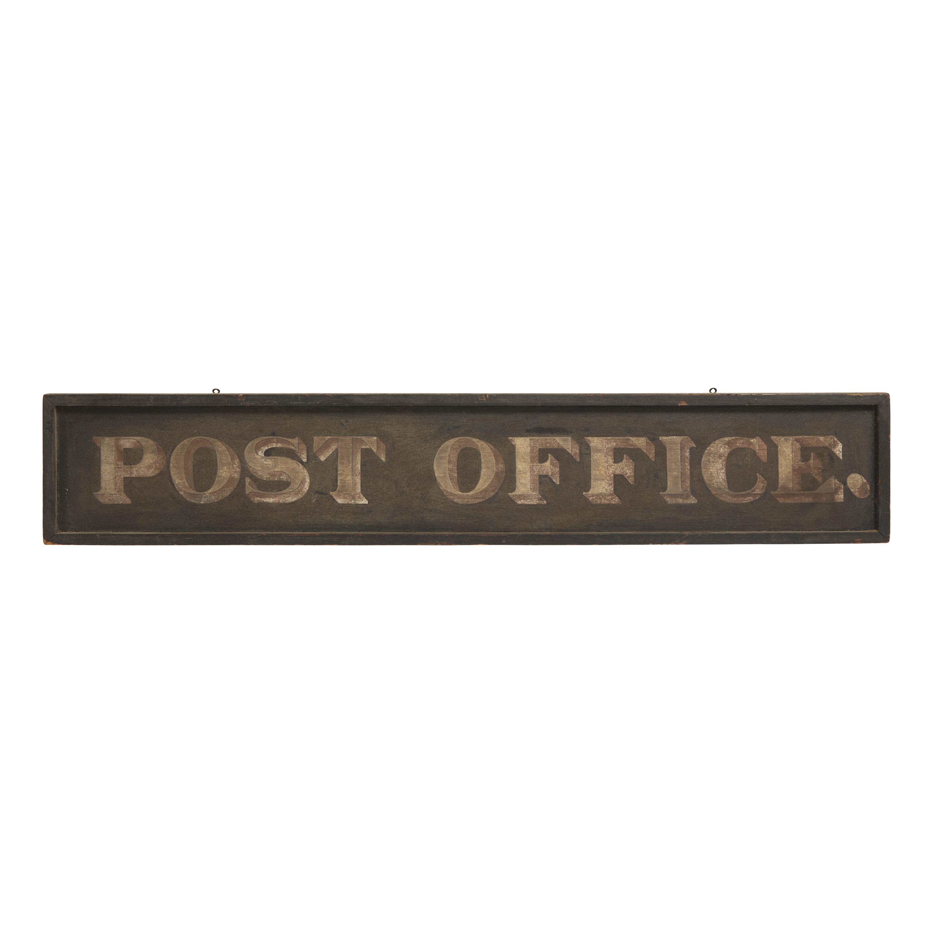 A Painted Wood "Post Office" Trade Sign
