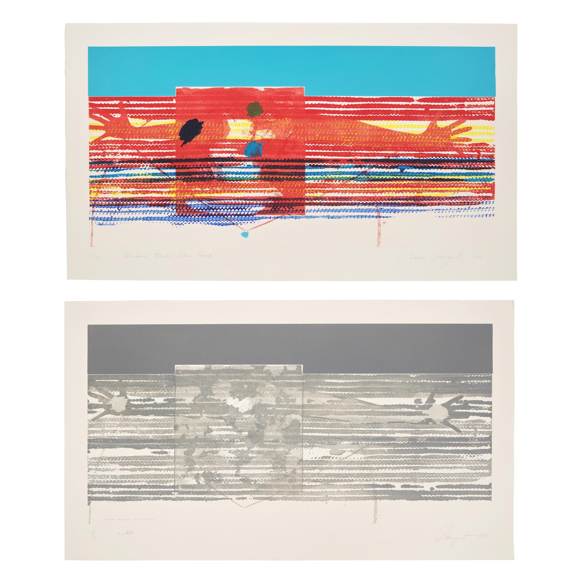James Rosenquist (American, 1933-2017) — A pair of works (Window Washer Glass House ; Window Washer Glass House (2nd state) , 1978