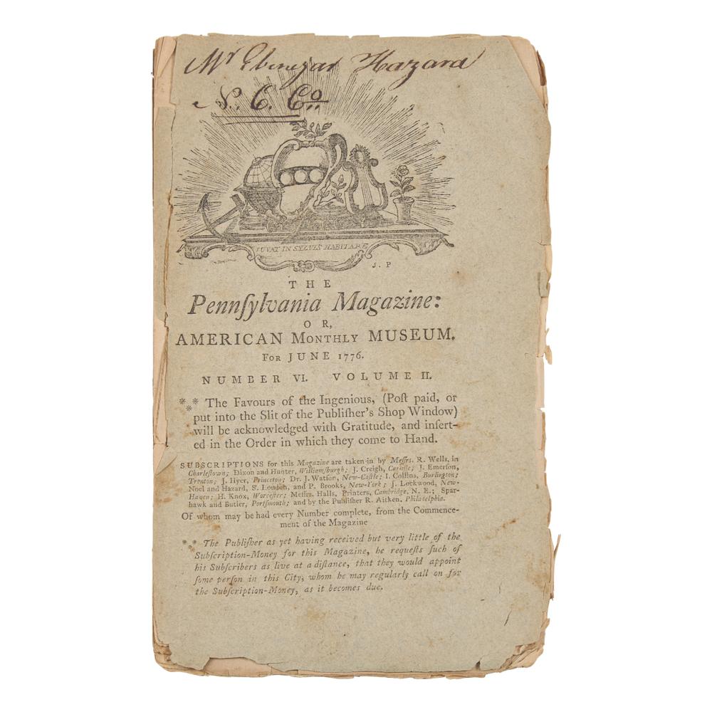[Declaration of Independence] One of the Earliest Printed Announcements of American Independence, in the Exceedingly Rare Original Wrappers, 1776