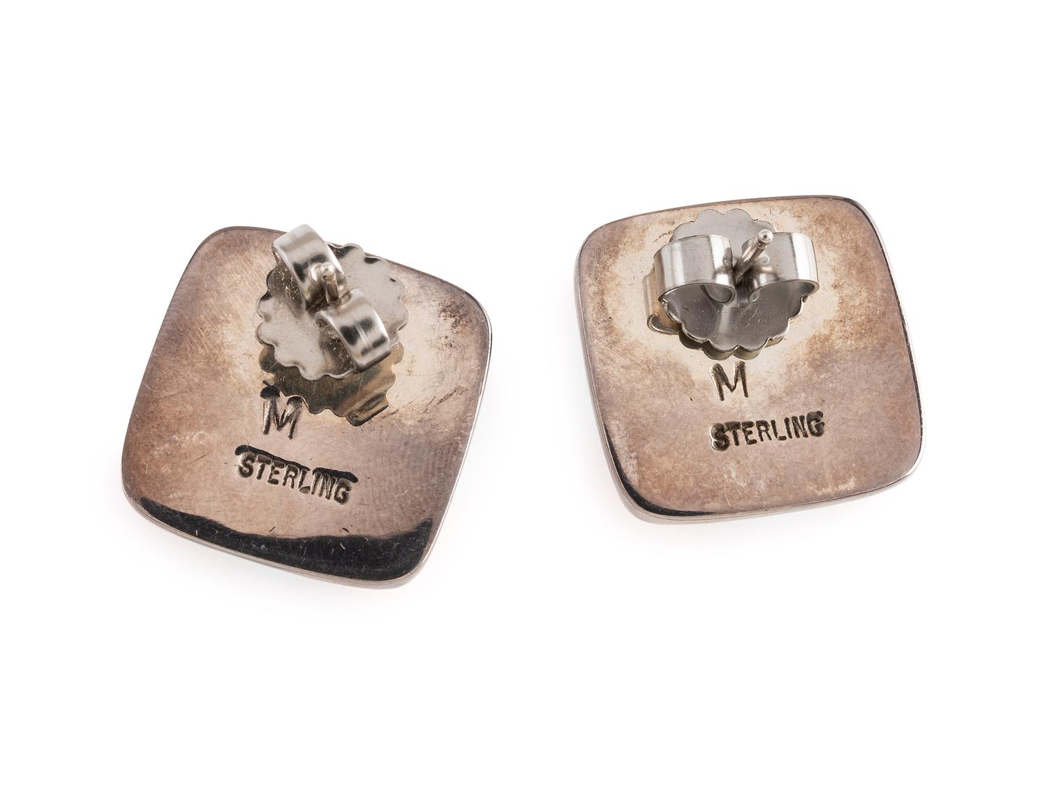Group of Pueblo and Zuni Inlaid Earrings
