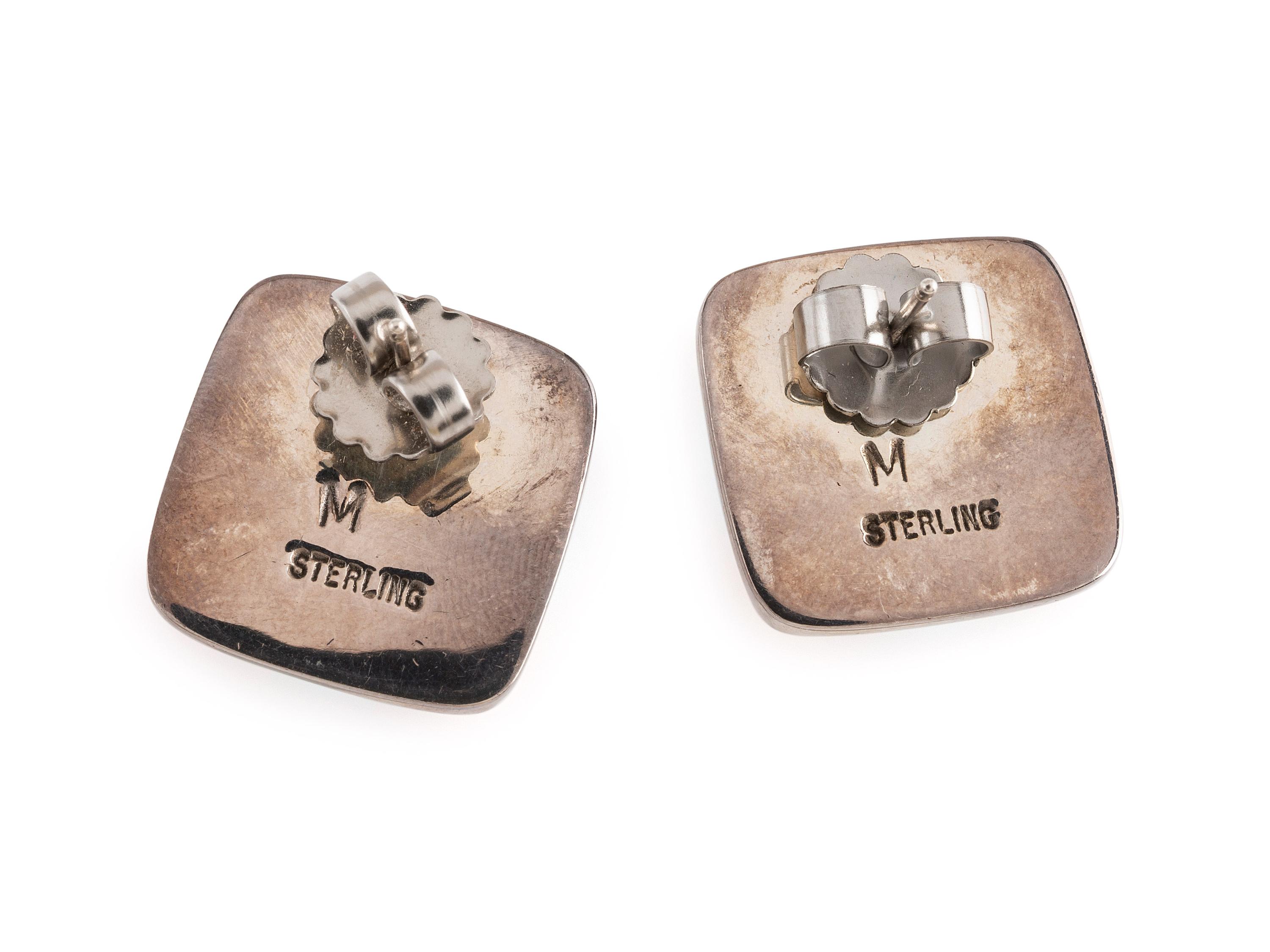 Group of Pueblo and Zuni Inlaid Earrings