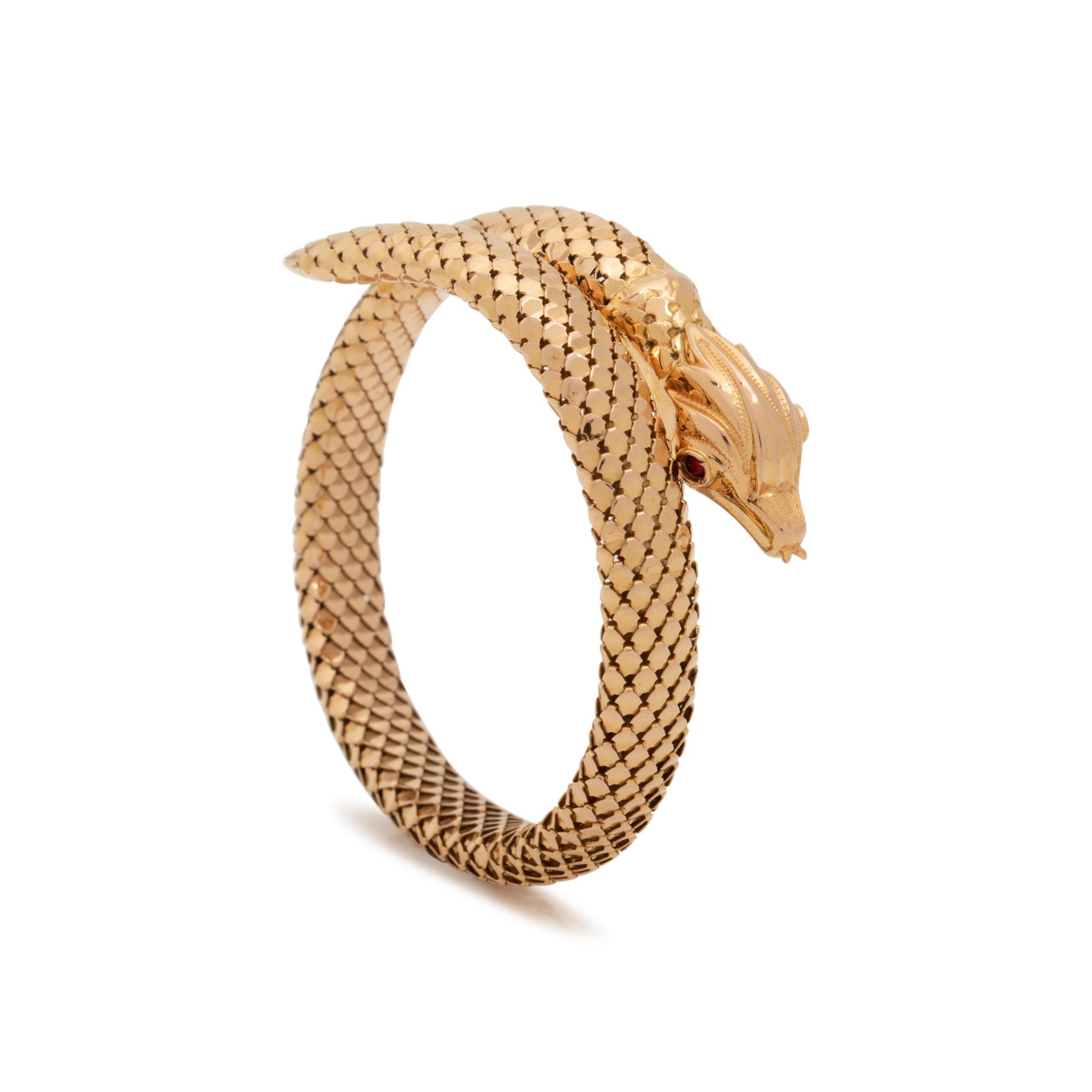 YELLOW GOLD SNAKE BRACELET