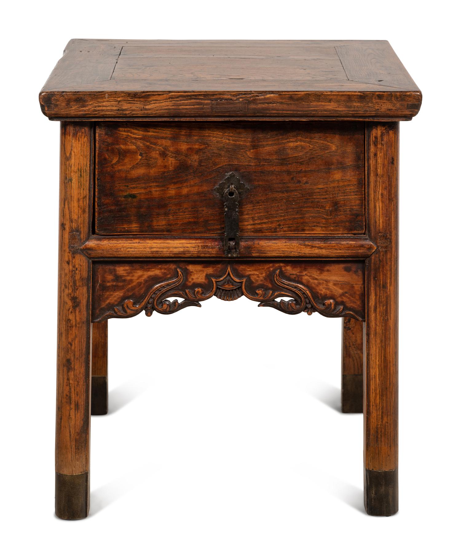 A Chinese Elm Side Table