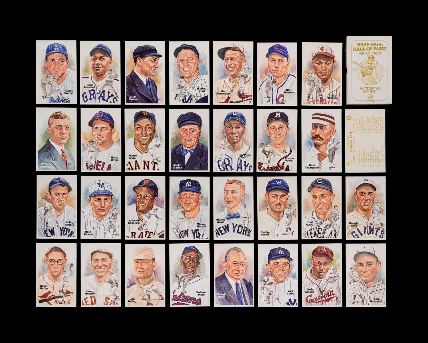 A Complete Run of 1980-2002 Series One Through Fifteen Perez-Steele Baseball Hall of Fame Post Cards