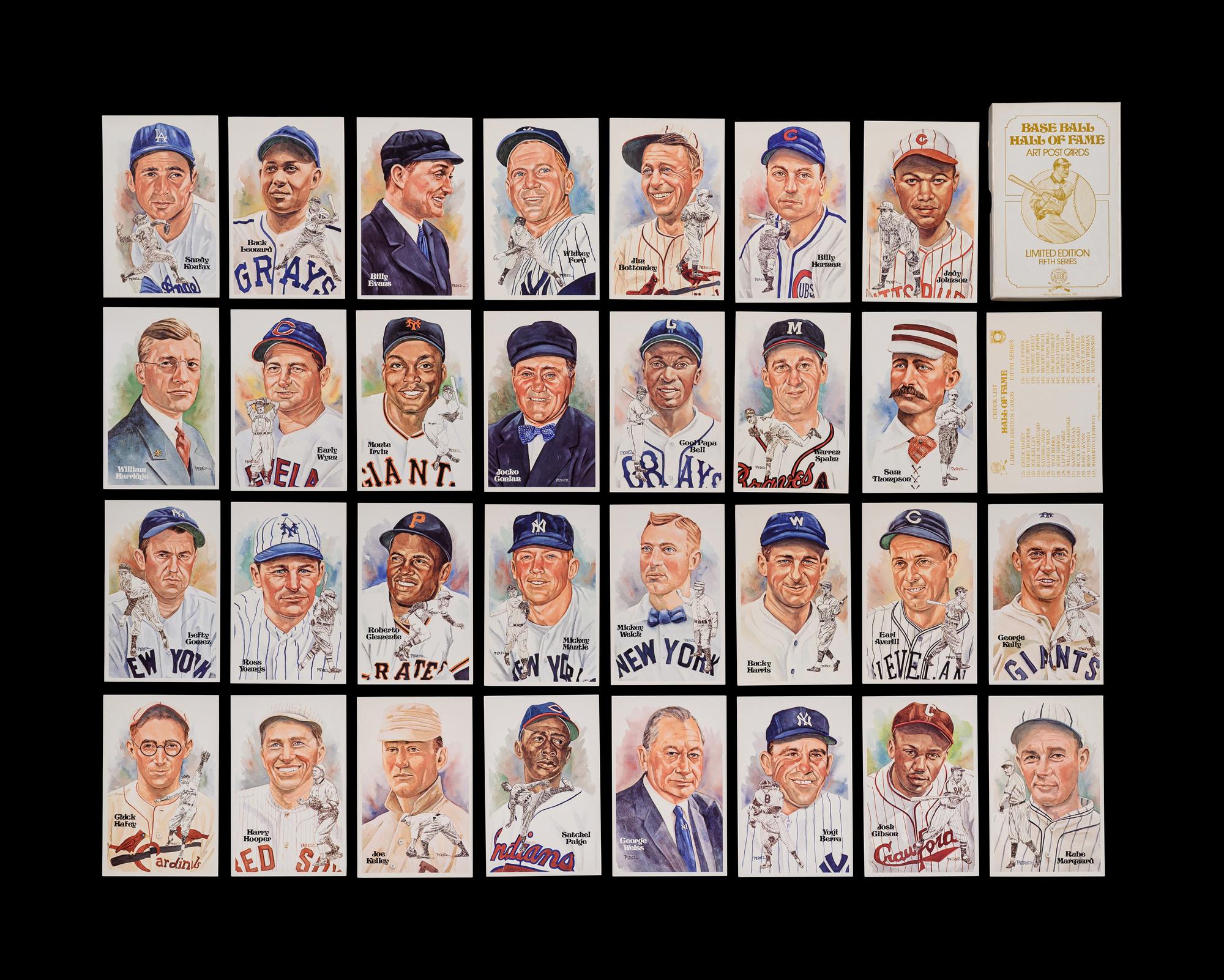 A Complete Run of 1980-2002 Series One Through Fifteen Perez-Steele Baseball Hall of Fame Post Cards