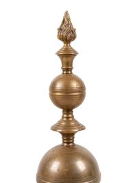 A Pair of Continental Baroque Style Bronze Andirons