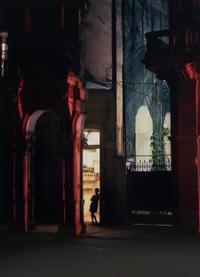 A pair of photographs ( Isabella's Two chairs, 1999; and Woman in Doorway, 1999 )