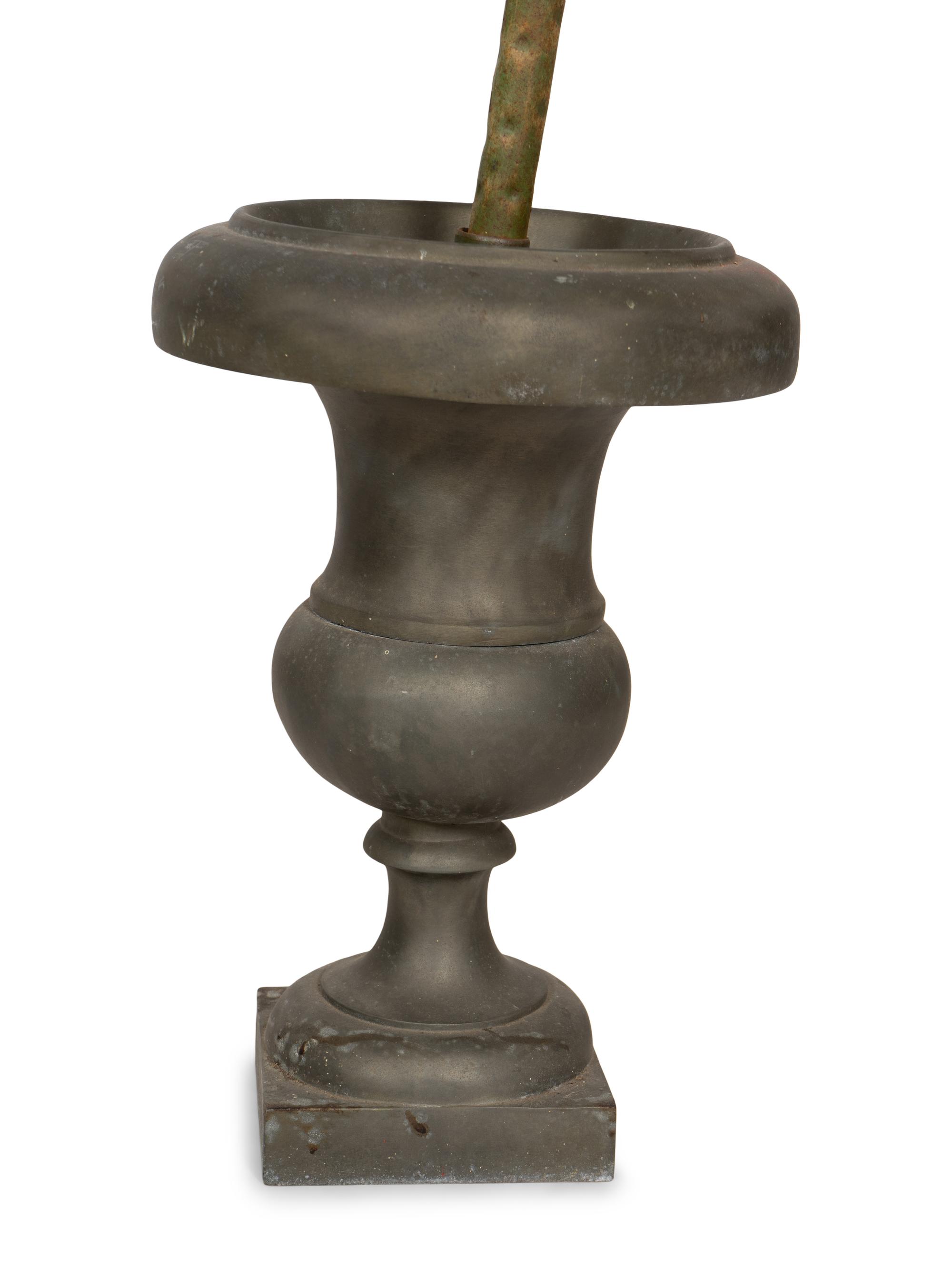 An Italian Tole Peinte Palm with Jardinière