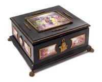A Viennese Enameled Table Casket Width 11 1/2 inches. — 19TH CENTURY