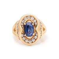 SAPPHIRE AND DIAMOND RING
