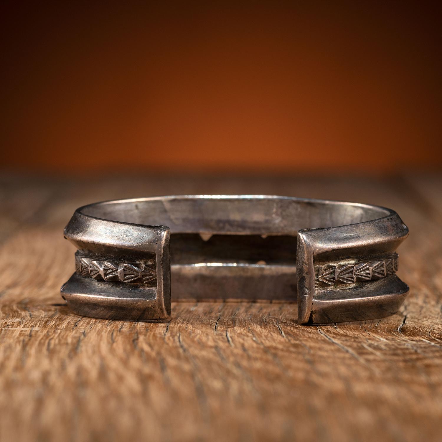 Navajo Silver and Turquoise Cuff Bracelet