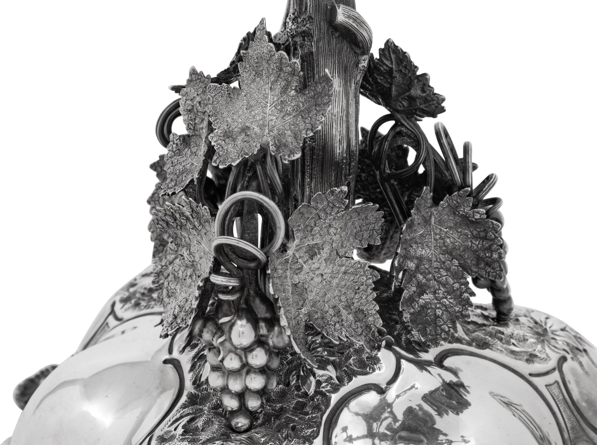 A Victorian Silver and Cut-Glass Epergne