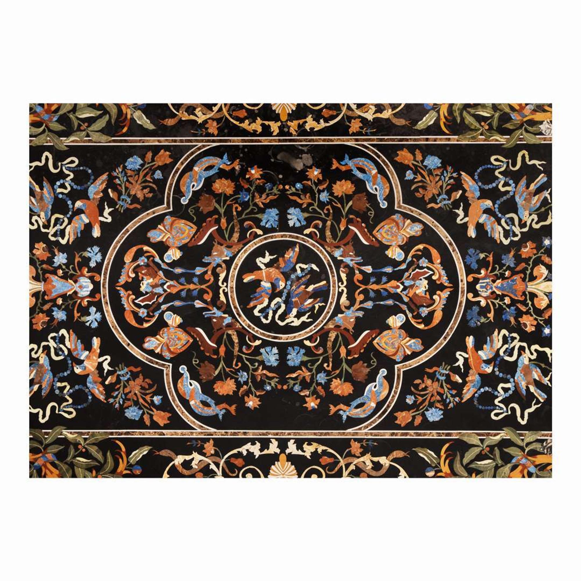 A large pietra dura marble table top Modern, after the 16th-century original in the Palatine Gallery, Florence, Italy