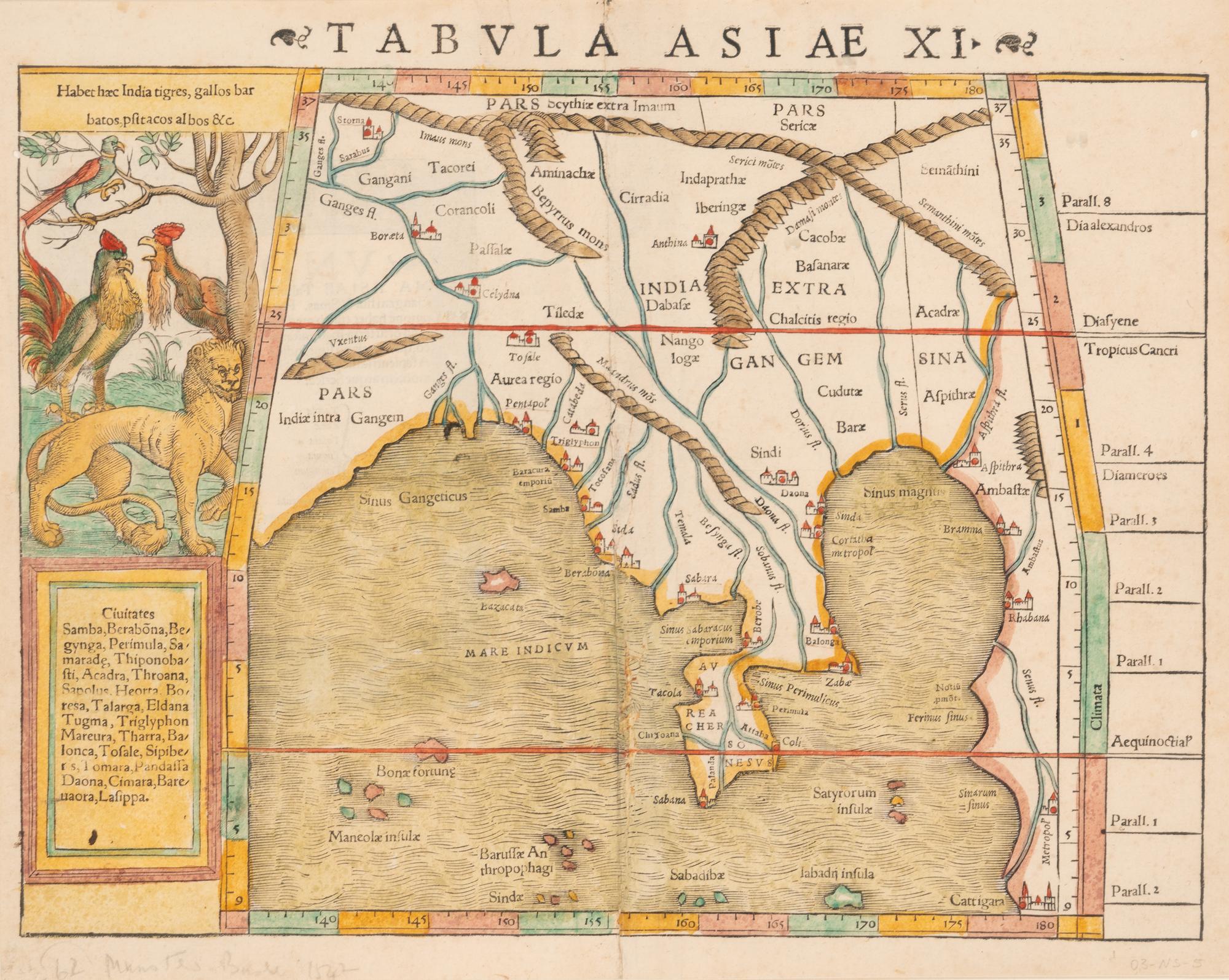 [MAP]. MUNSTER, Sebastian (1488-1552). Tabula Asiae XI . Basle, 1542.