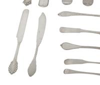 A Collection of American Coin Silver Flatware
