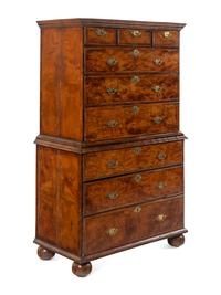 A George II Walnut Chest-on-Chest