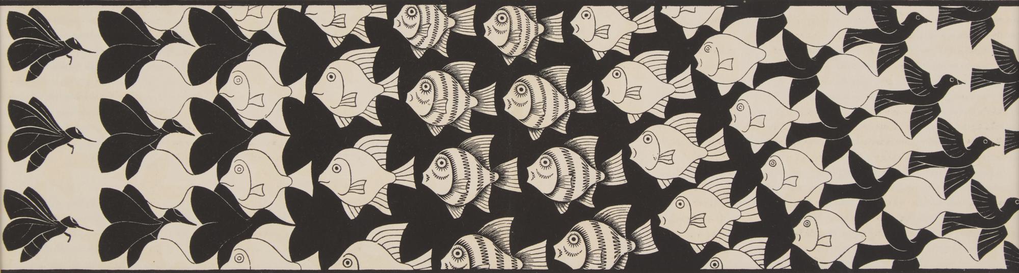 M.C. Escher (Dutch, 1898-1972) — Metamorphosis II (from Regelmatige Vlakerdeling ( Regular Division of the Plane) ) , 1958