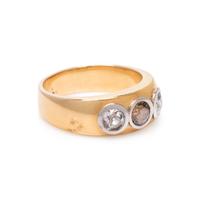 COLORED DIAMOND AND DIAMOND RING