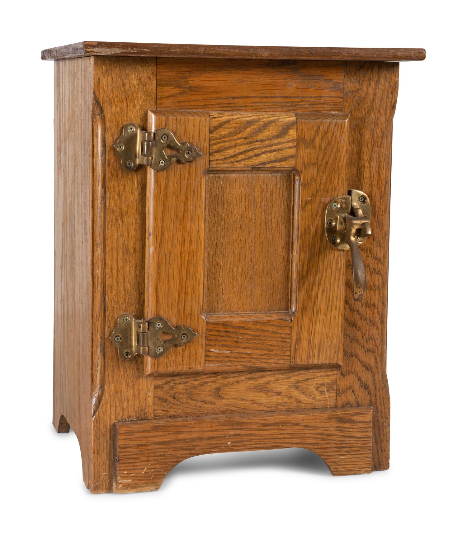 A Wooden Oak Storage Cabinet
