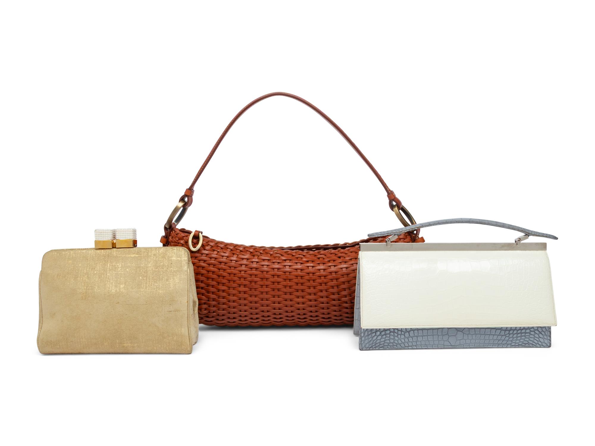 Judith Leiber & Oscar de la Renta, Three Handbags