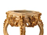 A Pair of Italian Painted and Parcel Gilt Jardinière Stands