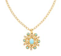 LALAOUNIS, TURQUOISE AND DIAMOND PENDANT/NECKLACE