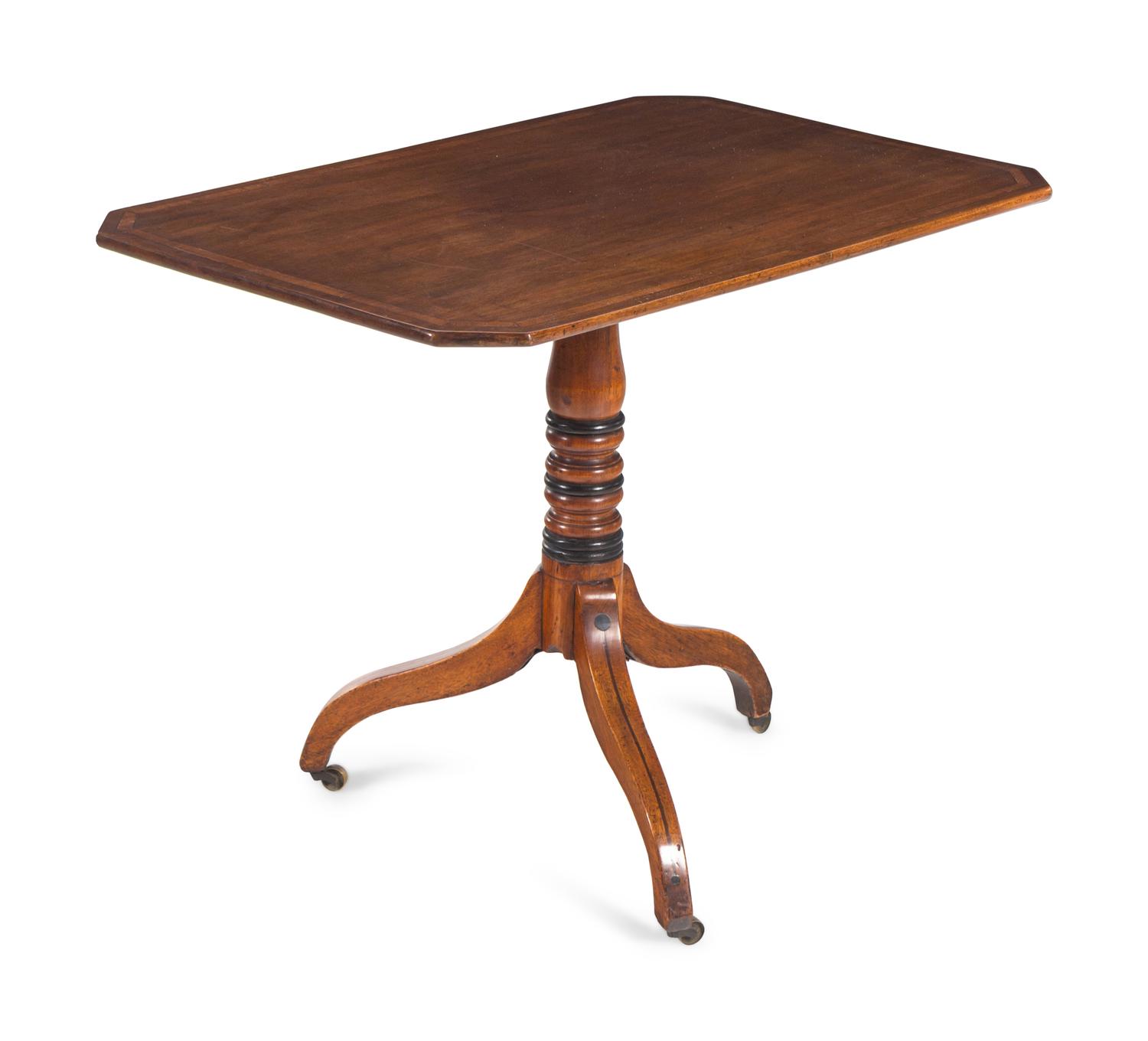 An English Mahogany Tilt-Top Tea Table