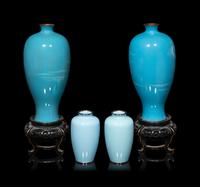 Two Pairs of Japanese Cloisonné Vases