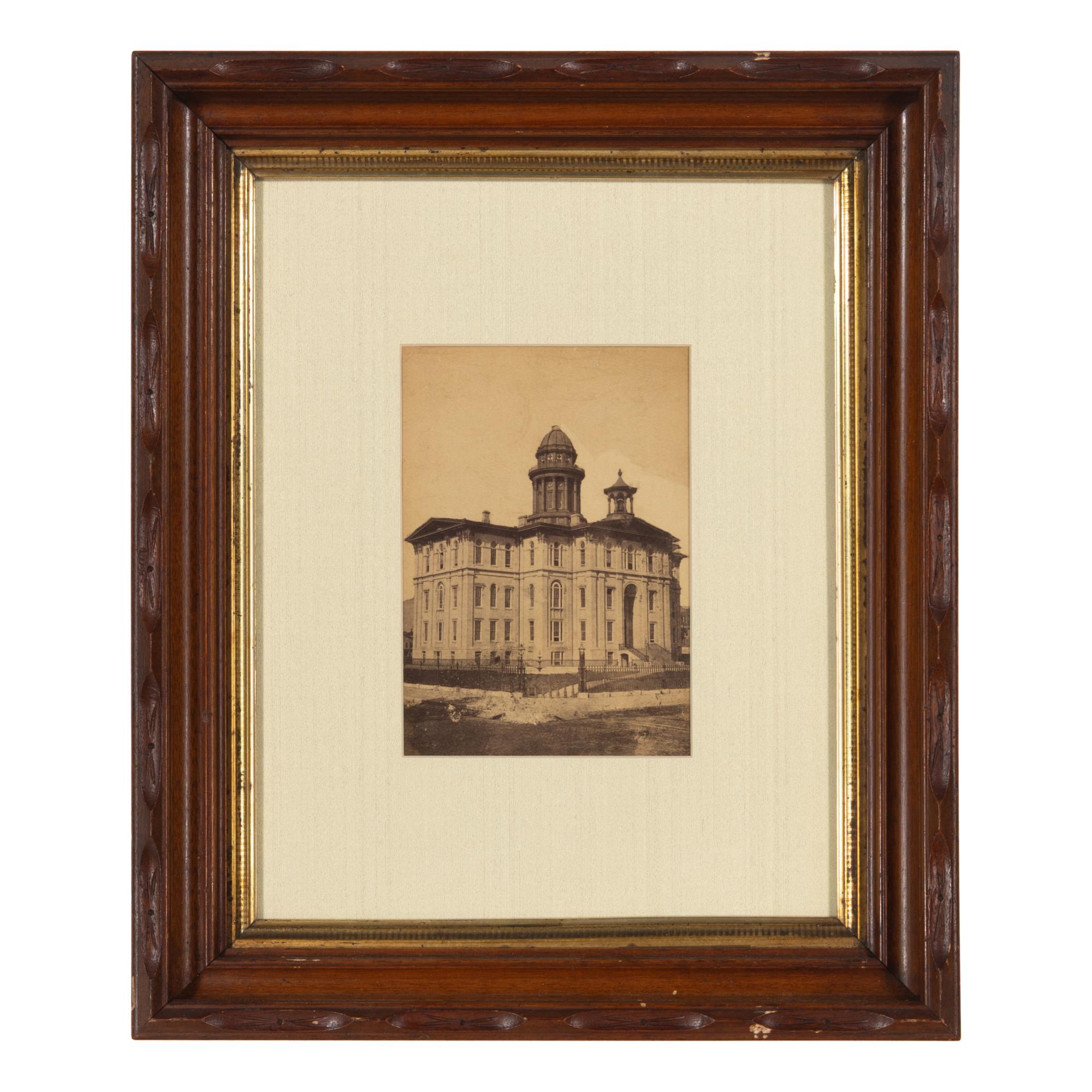 [Chicago Fire]. A group of 7 albumen prints taken before and after the 1871 Chicago Fire, comprising:
