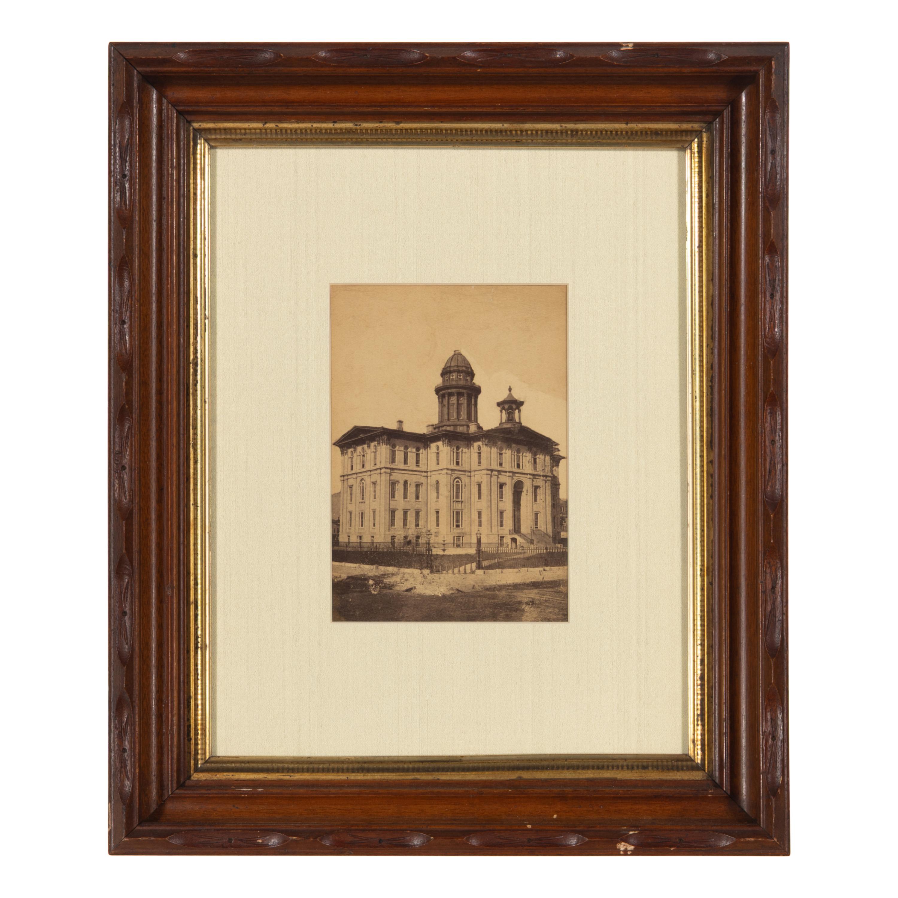 [Chicago Fire]. A group of 7 albumen prints taken before and after the 1871 Chicago Fire, comprising: