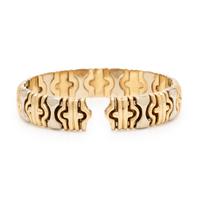 Bicolor Gold Cuff Bracelet