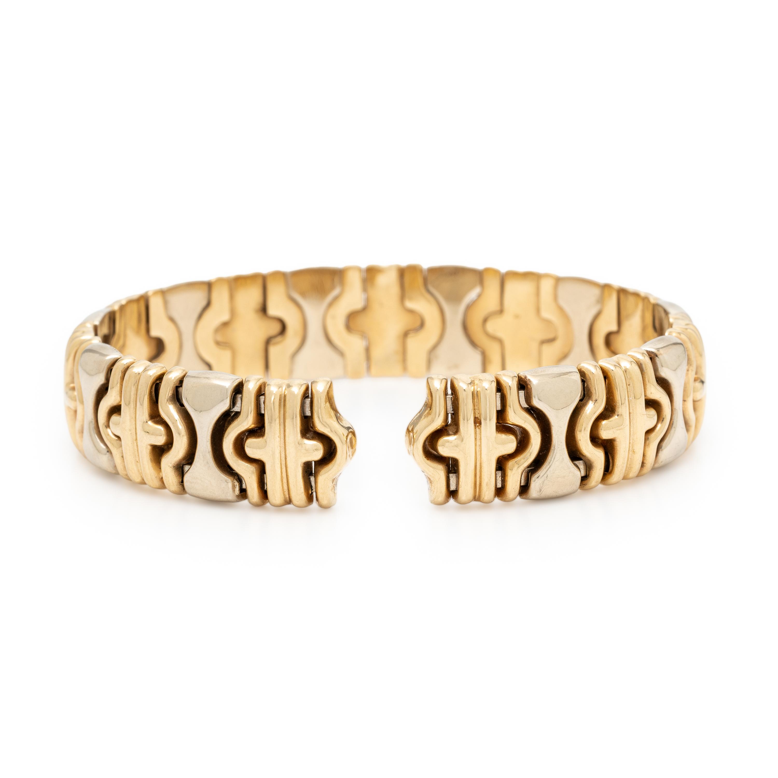 Bicolor Gold Cuff Bracelet