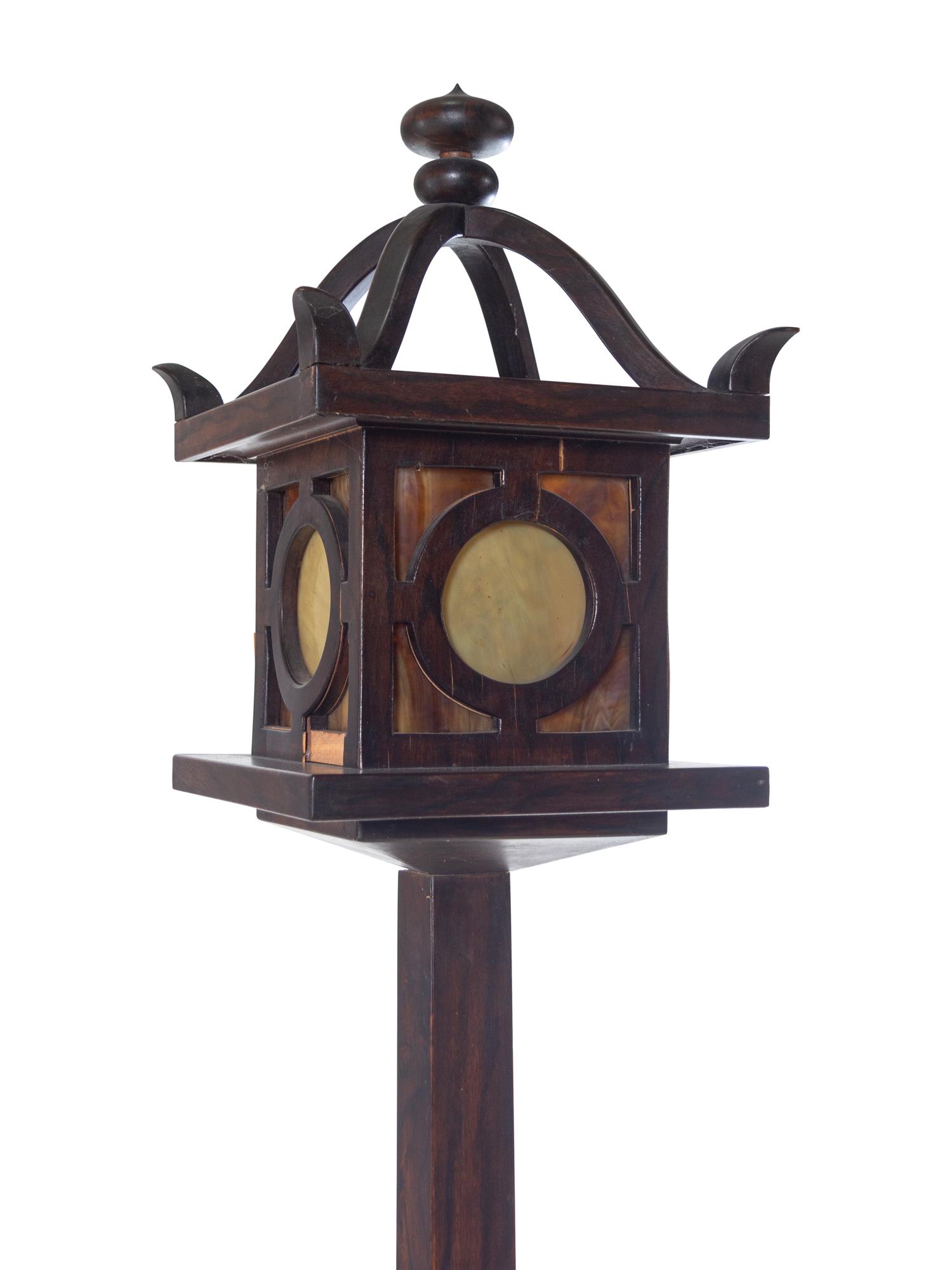 An Arts and Crafts Style Slag Glass Floor Lamp