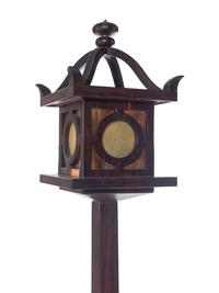 An Arts and Crafts Style Slag Glass Floor Lamp