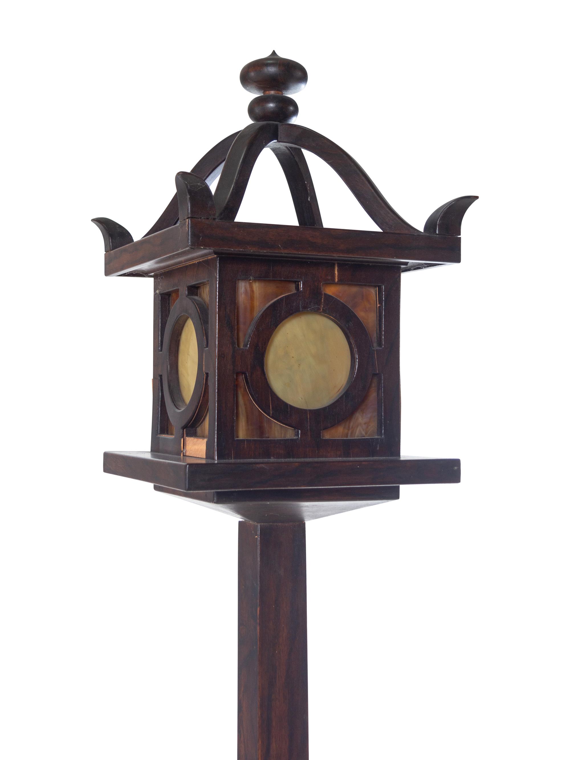 An Arts and Crafts Style Slag Glass Floor Lamp