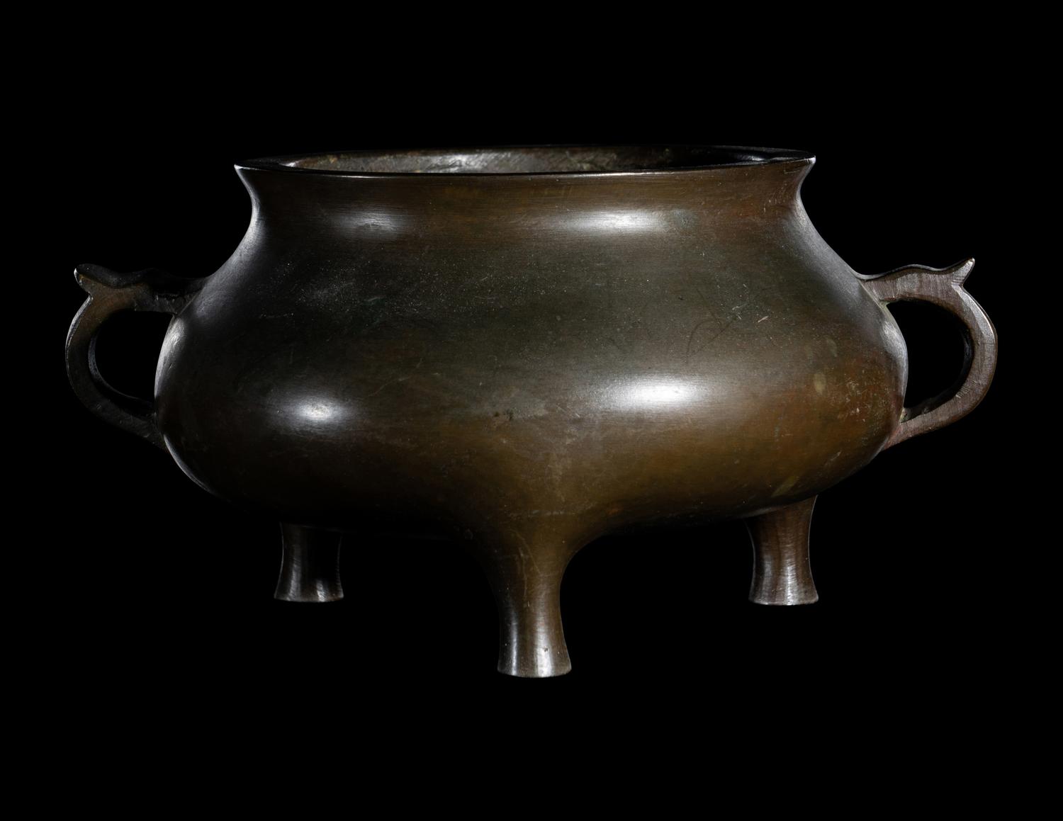 A Tripod Bronze Incense Burner