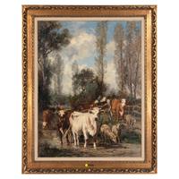 Marie Dieterle (French, 1856-1935) — Driven Cattle