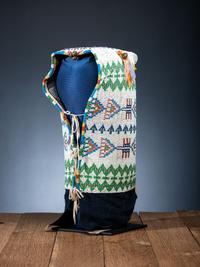 Sioux Beaded Hide Cradle, with American Flags