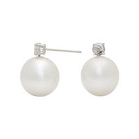 SOUTH SEA CULTURED PEARL AND DIAMOND EARRINGS