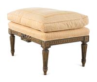 A Louis XVI Style Painted Tabouret