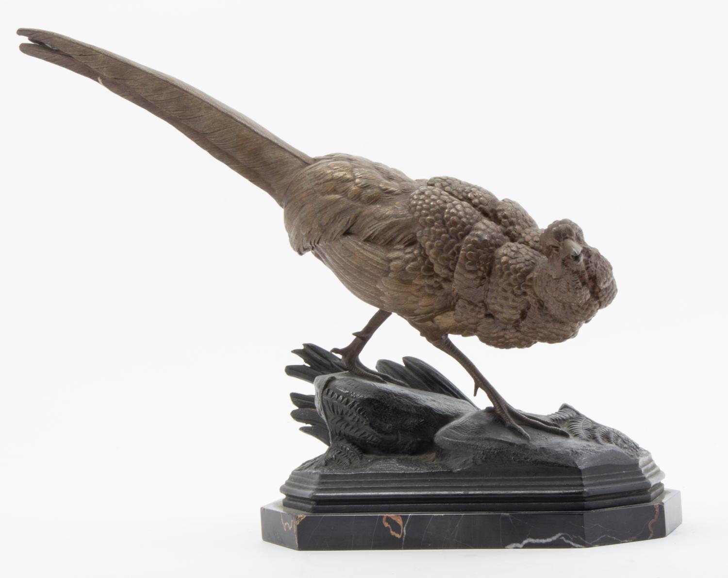 A Cast Metal Quail Length overall 16 inches.