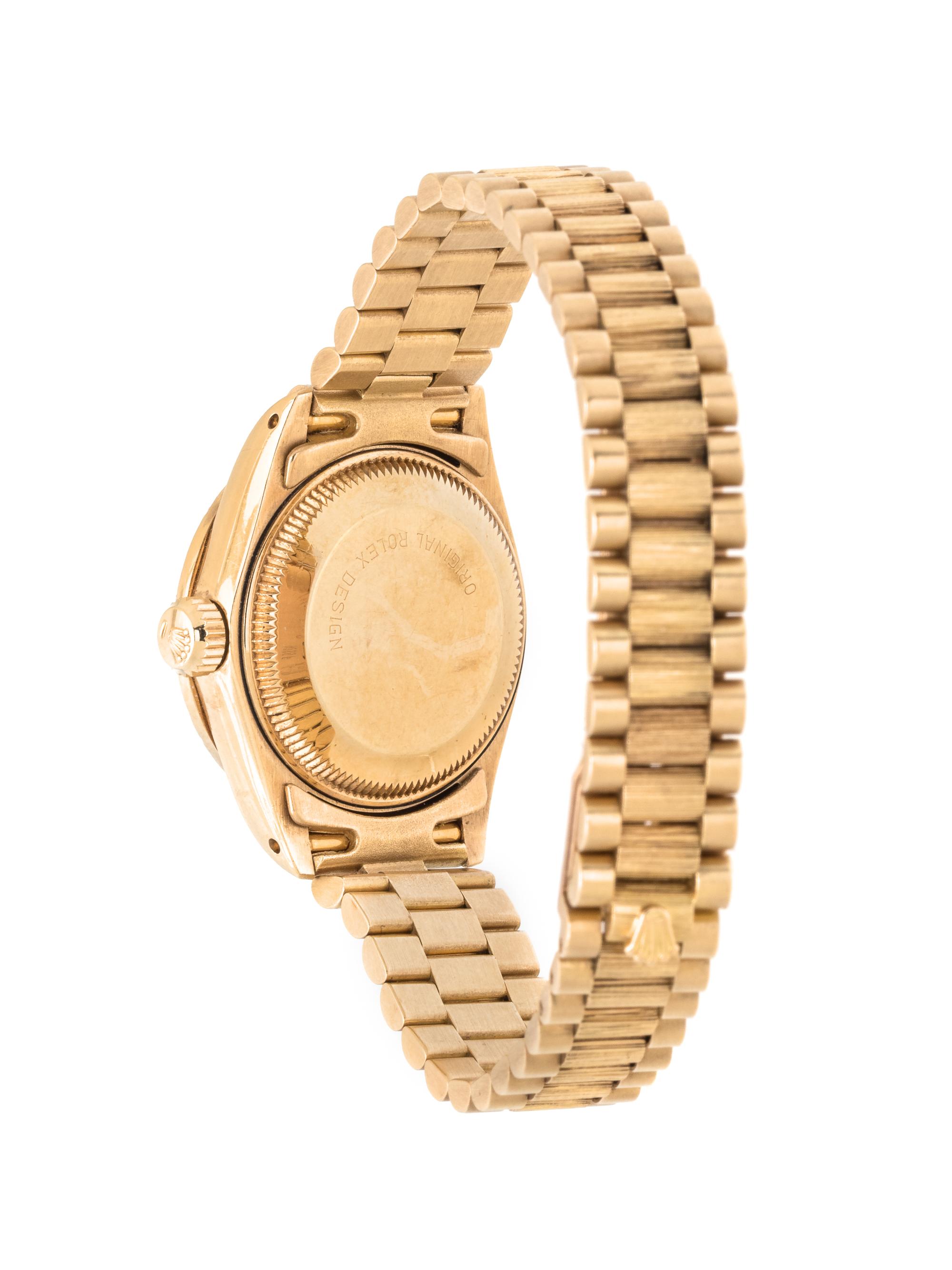 ROLEX, REF. 6927 18K YELLOW GOLD AND DIAMOND 'OYSTER PERPETUAL DATEJUST' WRISTWATCH, CIRCA 1983