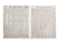 [SLAVERY & ABOLITION]. A group of 12 pre-Civil War newspapers with advertisements for for self-emancipated freedom seekers, comprising: