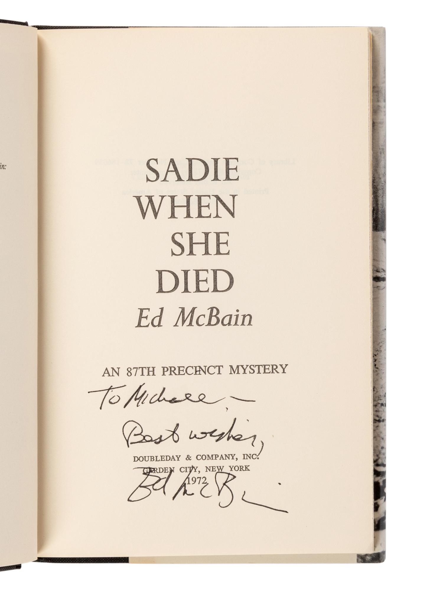 HUNTER, Evan (“Ed McBain”) (1926-2005). A group of 23 works by Hunter from the 87th Precinct Novels series, MOST FIRST EDITIONS, MANY SIGNED, comprising: