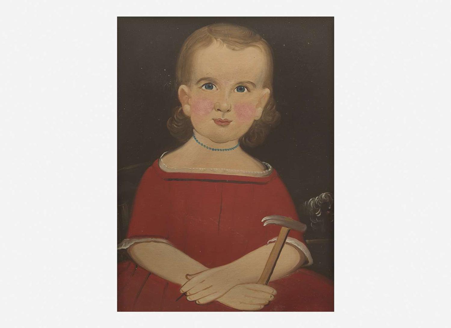Attributed to William Matthew Prior (1806-1873), Portrait of a Little Boy with Toy Hammer
