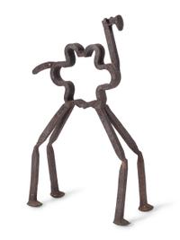 A Wrought Iron Camel Form Garden Figure