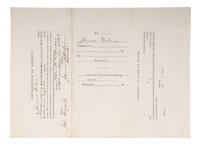 [CIVIL WAR]. WILSON, James (b. ca 1845). Partly printed volunteer enlistment document, 1st Kansas Colored Infantry, later 79th USCT. Fort Smith, AR, 25 November 1863.