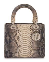 Christian Dior Gray Python Small Lady Dior Bag, 2009