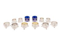 A Collection of Silver Salt Cellars