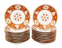 A Chamberlain Worcester Porcelain Dessert Service